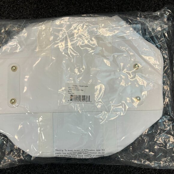 NWT Stoney Clover Lane Classic Mini Duffle Bag In Blanc (White) - Picture 4 of 7